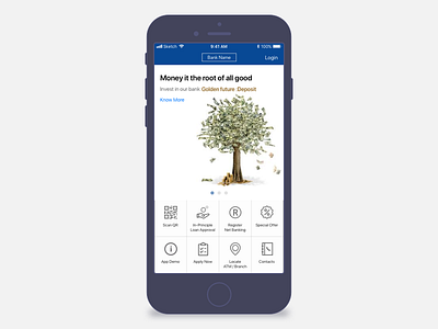 Bank App landing page
