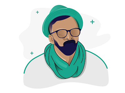 Beard Man Illustration beard illustration man vector