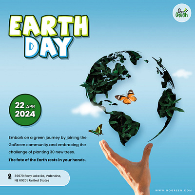 Earth Day 3d animation earth day graphic design logo motion graphics social ui