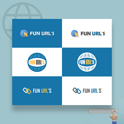 Fun URL's Logo Design 3d branding graphic design logo motion graphics ui