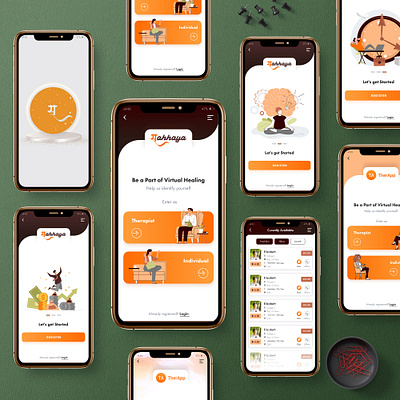 Online Therapy App app branding graphic design online therapy app ui ux