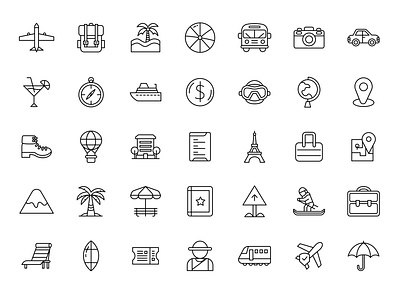 Travel Icon Set graphic design