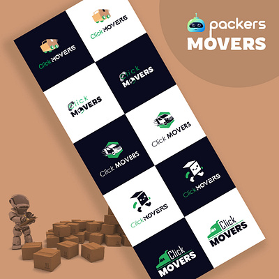 Packers and Movers Logo 3d branding graphic design logo motion graphics packers and movers logo ui