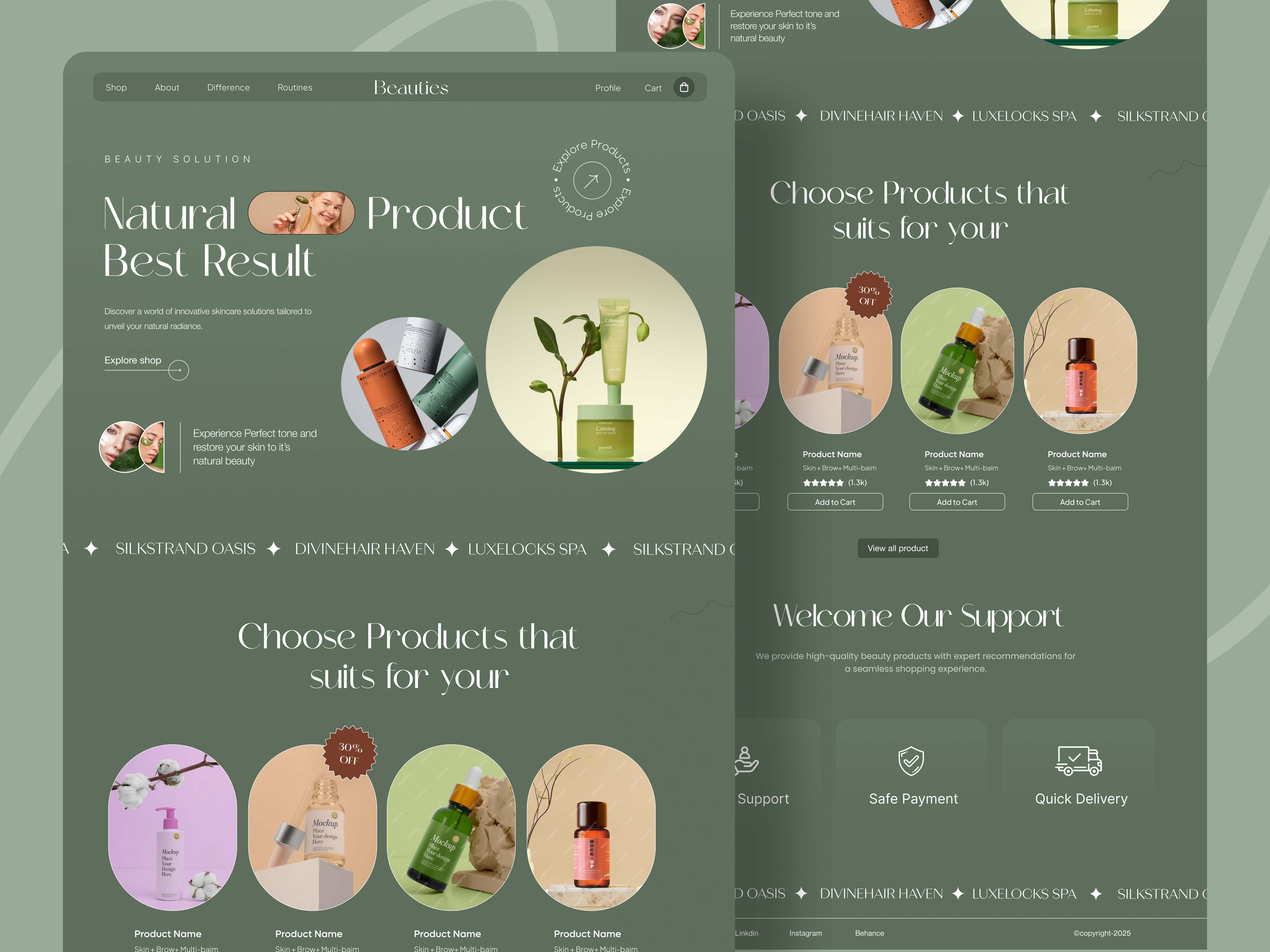 Example of Cosmetics Website Design