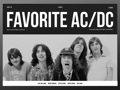 Сайт для AC/DC. Website for AC/DC design graphic design ui ux сайт