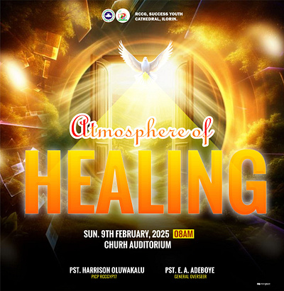 Atmosphere of healing flyer design atmosphere church design church flier church graphics flier flyer graphic design healing