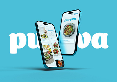 Pureva branding food graphic design