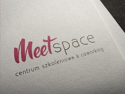 Meetspace brand center coworking designe font logo meet people pink space team work