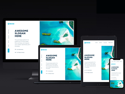 Responsive Layout hero landing responsive rotated navigation vertical