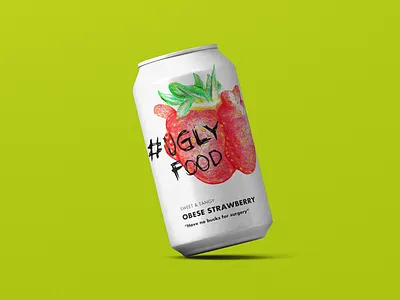 Obese Strawberry Juice art direction beverage conceptual food graphic graphic design illustration packaging design