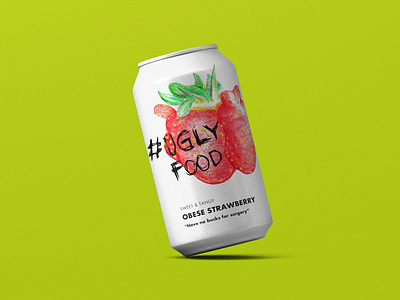 Obese Strawberry Juice art direction beverage conceptual food graphic graphic design illustration packaging design