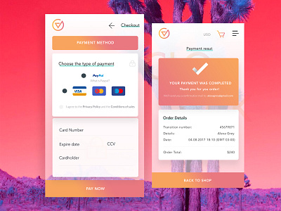 Checkout - VClock App app checkout clock design mobile payment photoshop ps ui ux