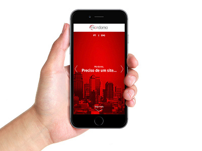 Responsive Website Application on Mockup - Mordomo BC business design graphic iphone mobile mockup red responsive web website wireframe