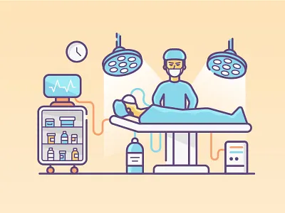 Surgery character cute doctor flat fun icon illustration man mentaltricks mystery surgery