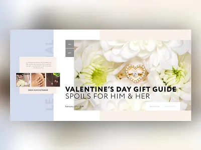 Jewelry blog concept clean colorfull design fullscreen interface minimal modern shop ui