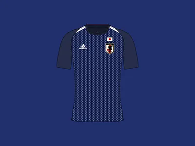 World Cup 2018 Japan Home Shirt apparel design football illustration illustrator product shirt sports world cup