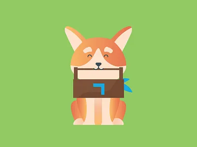 Nobby Fixes corgi dog gradient icon illustration mascot tools