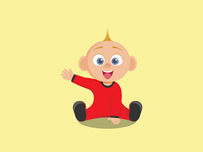 Jack Jack character design flat illustration jack jack the incredibles vector