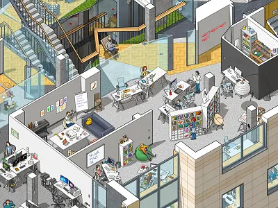 Innova's design department space.