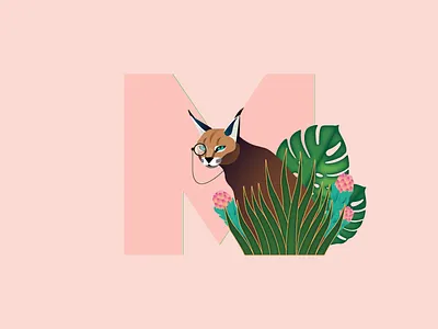 M - Monday cat character clean coffee floral illustration package pattern project sold vector wip