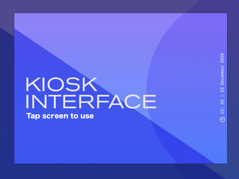 Kiosk Interface for Banking app banking concept interface kiosk prototype