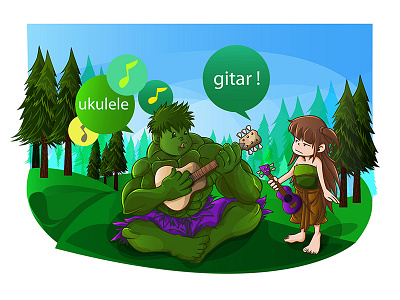 Buto ijo and Timun Mas vector