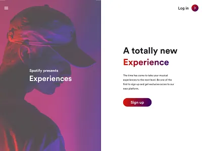 Daily UI #003 - Landing page daily ui dailyui landing landing page spotify