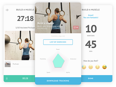 Training app app concept fit fitness ios mobile plus8 sport training ui uidesign