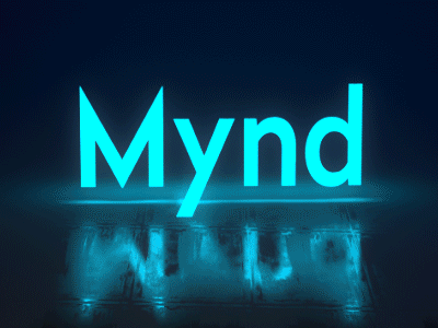 MYND logo animation ae after design effects glitch motion mynd practice text typo