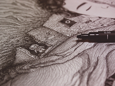 Engraved Memories - Detail details drawing fineart illustration ink inking peakcock pencil drawing pencil illustration pencils realistic