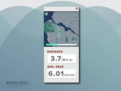 Daily UI 020: Location Tracker 020 dailyui location maps runningapp