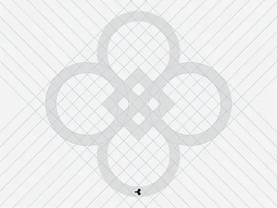 Catch the [double] Infinity #2 | Grid cage circle construction fortune geometric grid mark minimal quatrefoil sign square symbol