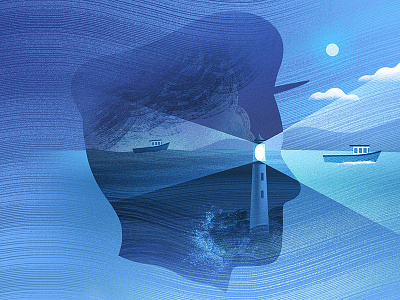 Day of the Seafarer boats digitalart illustration lighthouse mentalhealth photoshop sea seafarer vectors