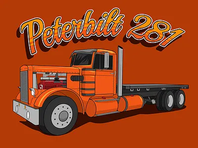 Peterbilt 281 281 illustrator peterbilt truck vector vectorart