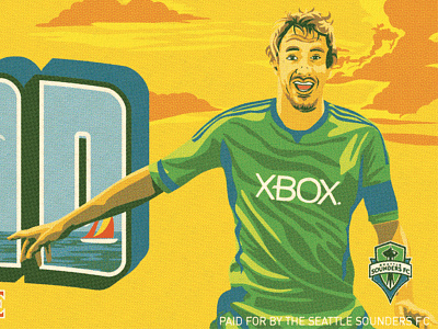 Seattle Loves Portland postcard samborghini seattle sounders