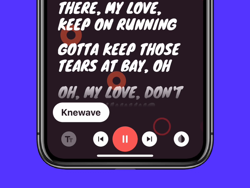 New Feature: Party Mode 🎉 animation app concept icon ios lottie lyrics mockup motion music ui ux