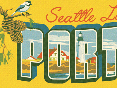 Seattle Loves Portland portland postcard seattle sounders