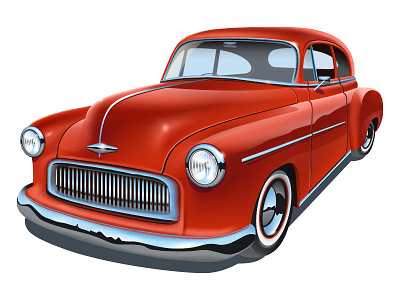 Retro Car (fully vector) harry kasyanov retro car shutterstock vector vintage