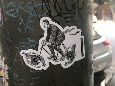 🚲 bew bicycle collage eyes sticker stickers