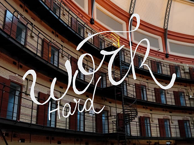 Work Hard Fail harder handlettering procreate typography