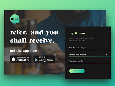 Aska Landing Page