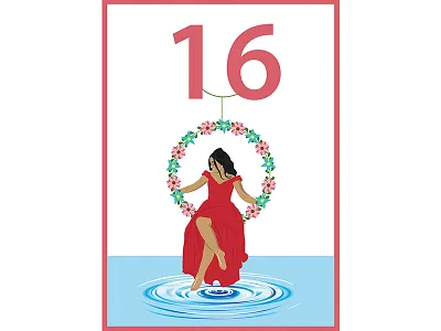 Nayeli S Sweet 16 Birthday Invitation art artist birthday creative drawing graphic illustration illustrator invitation photoshop sweet16 vector