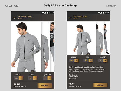 Single Item - E Commerce 012 dailyui ecommerce itemdetailpage photoshop