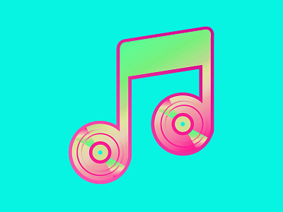 Jams contrast fun gradient groovy music music note neon saturation sticker mule stickers summer