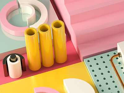 36 Days-B 3d c4d cinema4d design illustration render