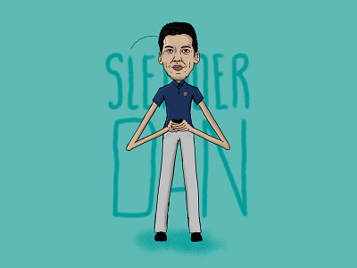 Slender Dan apple pencil astros houston illustration ipad pro print procreate