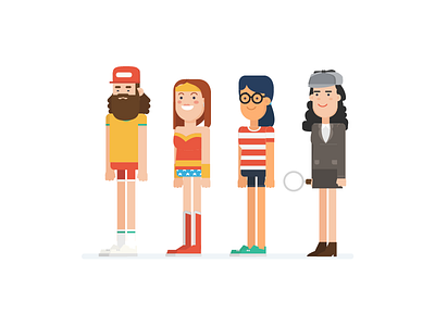 Dress Up 2d animation design dress up explainer flatmates forest gump illustration rental sherlock wheres wally wonder woman