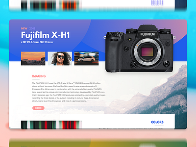 Fujifilm X-H1 Page adobe photoshop adobe xd camera circles fujifilm fujifilm x h1 geometric gradient interface mirrorless ui web