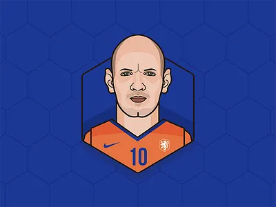 Arjen Robben - Netherlands arjen robben avatar fifa world cup 2018 football holland illustration netherland nike nike football sketch app