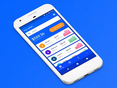 Crypto wallet quick UI concept app crypto cryptocurrency dashboard design exchange ico mobile payment token ui wallet